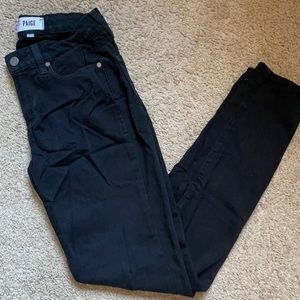 PAIGE verdugo ultra skinny black jeans